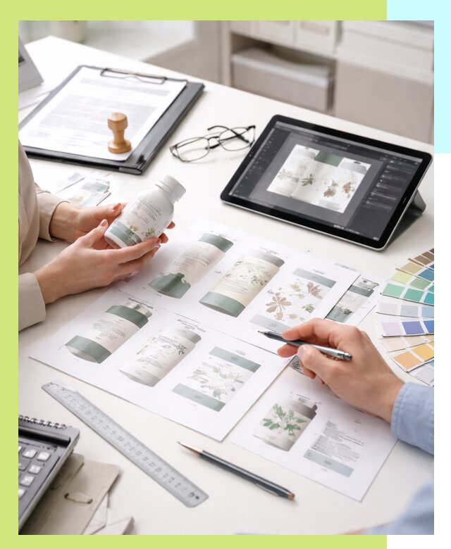 Профессиональная разработка дизайна и текста этикетки продукции в Шадринске